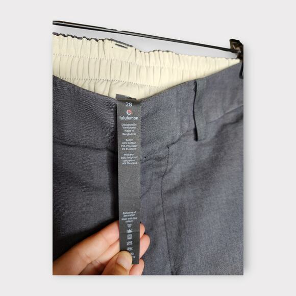 Lululemon Athletica Gray Stretch Pants Elastic Waist Tapered Women's Size 28 - Picture 3 of 5